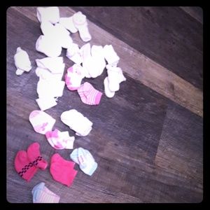 Newborn, and 0-3 month socks